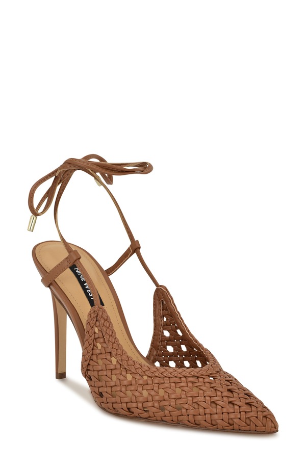 ナインウェスト レディース シューズ 踵 アンクル Nine West Fesslankle Wrapointed Toe Pump Medium Brown 赤銅色