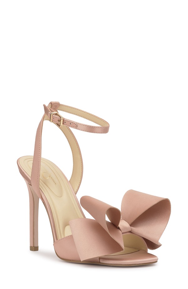 ジェシカシンプソン レディース シューズ サンダル アンクル Jessica Simpson Olivine Ankle Strap Sandal Blush Matte Satin ブラッシュ｜ReVida 店