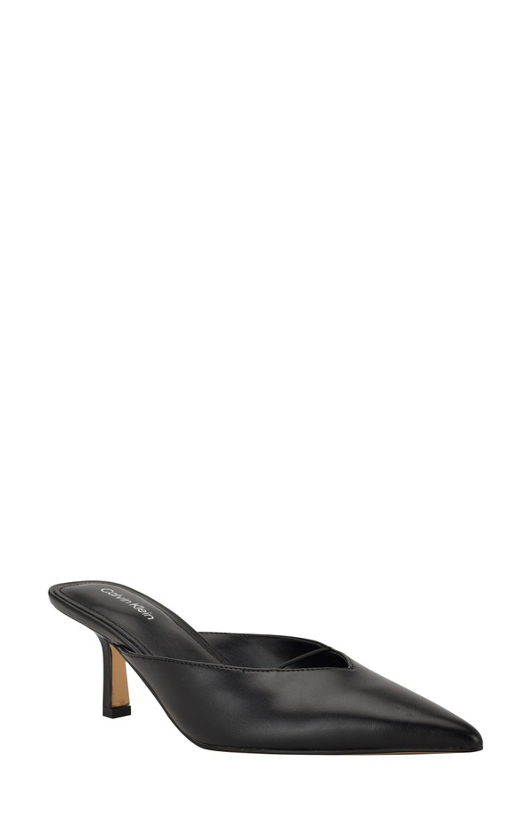 カルバンクライン レディース シューズ 踵 Calvin Klein Camily Pointed Toe Mule Black 003 黒いこと
