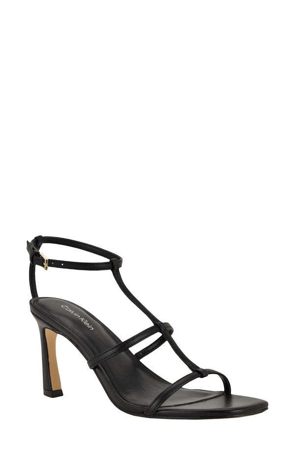 カルバンクライン レディース シューズ 踵 サンダル アンクル Calvin Klein Pelarankle Strap Sandal Black 黒いこと