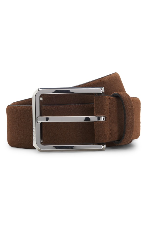 ボス メンズ アクセサリー ベルト レザー BOSS Caleb Leather Belt Dark Brown ブラウン バッグ・小物・ブランド雑貨-ベルト・サスペンダー-メンズベルト