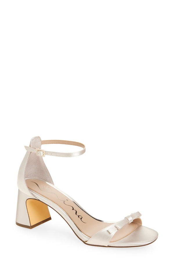 ニナ レディース シューズ ヒール サンダル アンクル Nina Biankle Strap Sandal Ivory アイボリー|ReVida 店