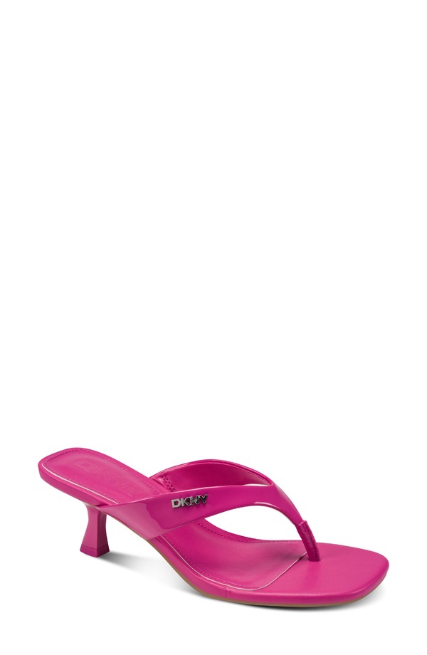 ダナ キャラン ニューヨーク レディース シューズ ヒール DKNY Mackey Kitten Heel Flip Flop Hot Pink ピンク