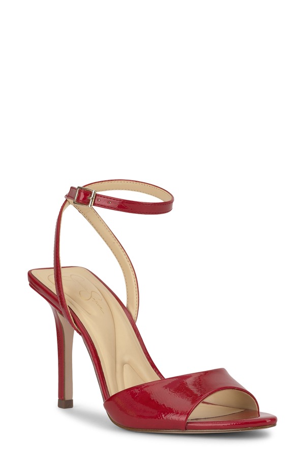 ジェシカシンプソン レディース シューズ 踵 サンダル アンクル Jessica Simpson Davarankle Strapointed Toe Sandal Red Muse 赤いこと