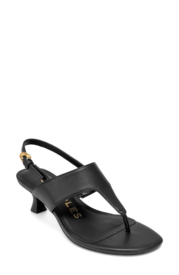 エアロソールズ レディース シューズ 踵 サンダル Aerosoles Kora Slingback Sandal Black Fx Nappa 黒いこと