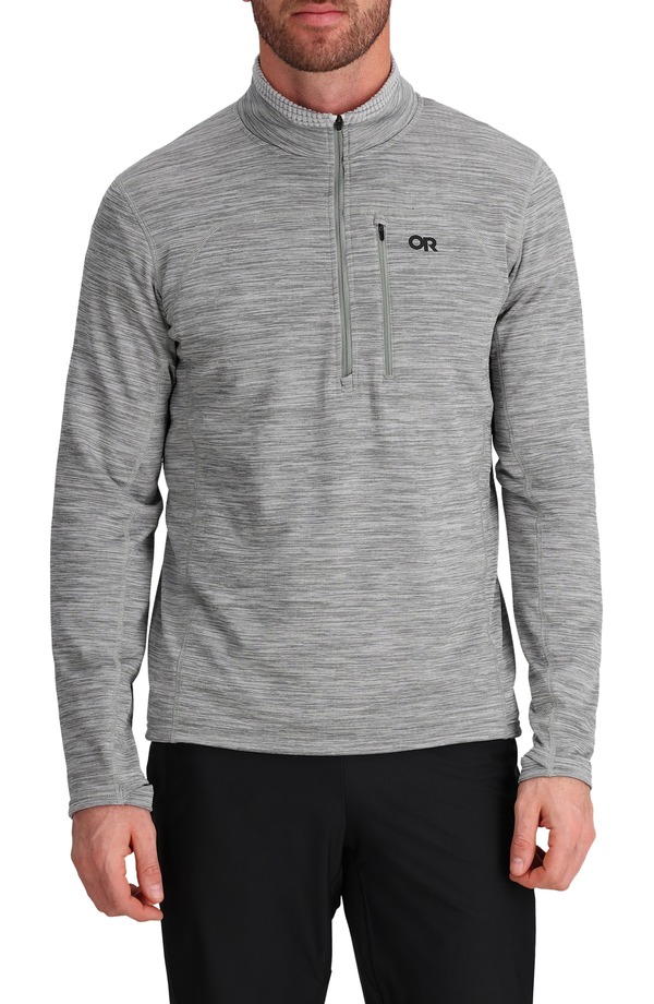 アウトドア問い合わせ メンズ アウター パーカー・スウェット ハーフジップ フリース Outdooresearch Vigor Half Zip Fleece Pullover Grey Heather 薄墨色