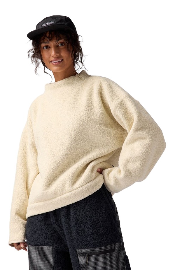 バックカントリー レディース アウター ジャケット・ブルゾン フリース Backcountry Wander Pile-Fleece Mock-Neck Top - Women Fog