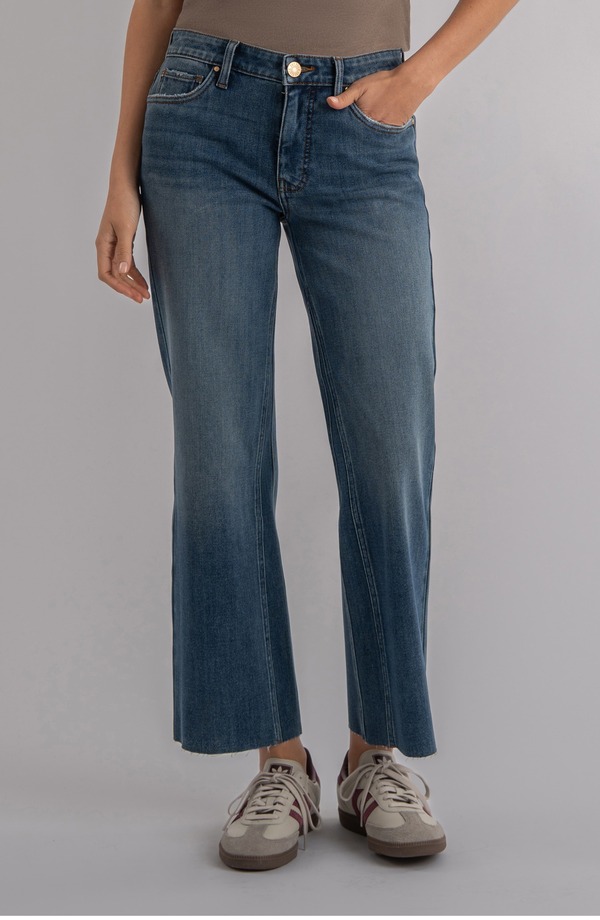カットフロムザクロス レディース ボトムス ジーンズズボン下 アンクル デニム KUT from the Kloth Kelsey Fab Raw Hem Ankle Flare Jeans Command