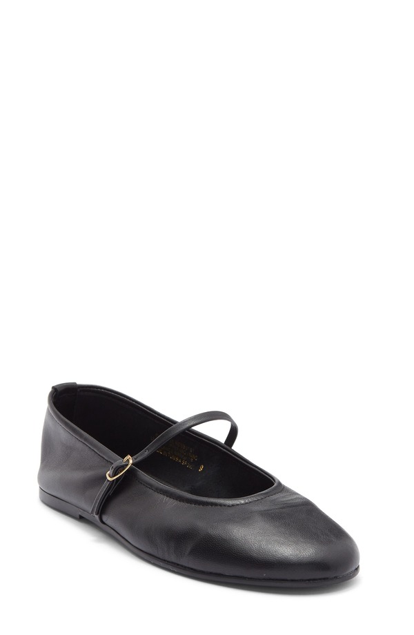 スティーブ マデン レディース シューズ パンプス Steve Madden Besette Mary Jane Flat Black Leather ブラック