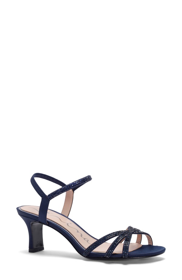 ニナ レディース シューズ 踵 サンダル アンクル Nina Benardankle Strap Sandal New Navy 米国海軍