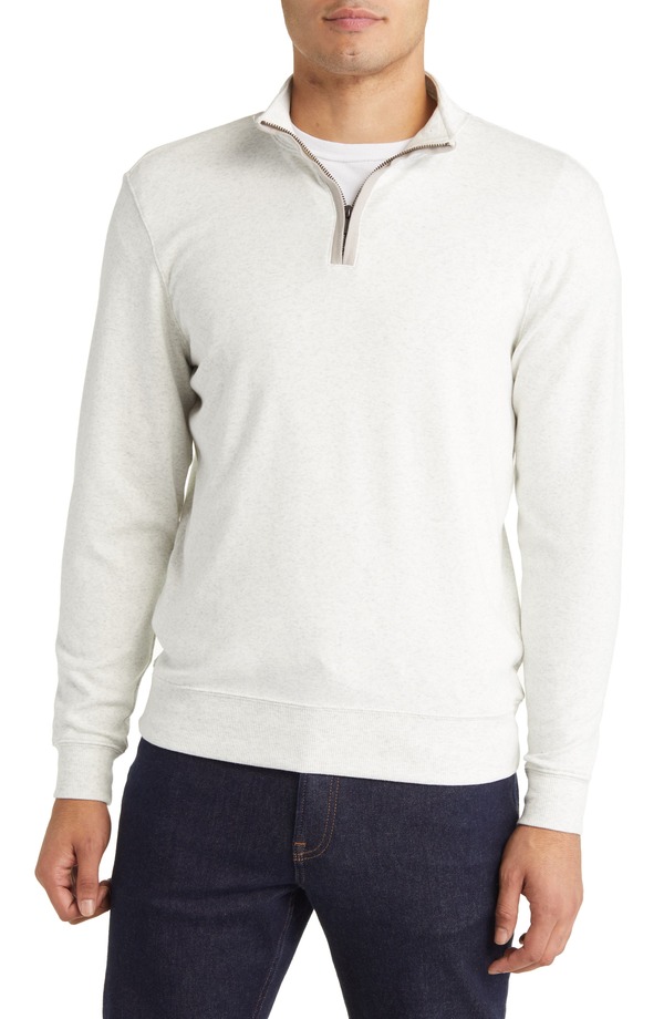 ノーマルブランド メンズ アウター パーカー・スウェット ハーフジップ The Normal Brand Puremeso Weekend Quarter Zip Top Stone ストーン 22,176円