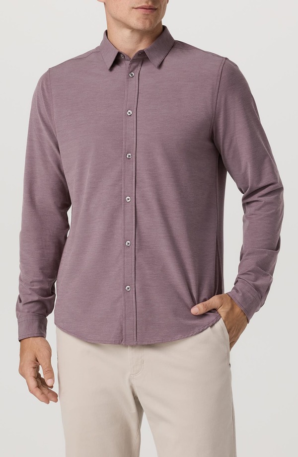 ビュオーリ メンズ トップス シャツ Vuori Long Sleeve Bridge Button-Up Shirt Dusty Plum プラム