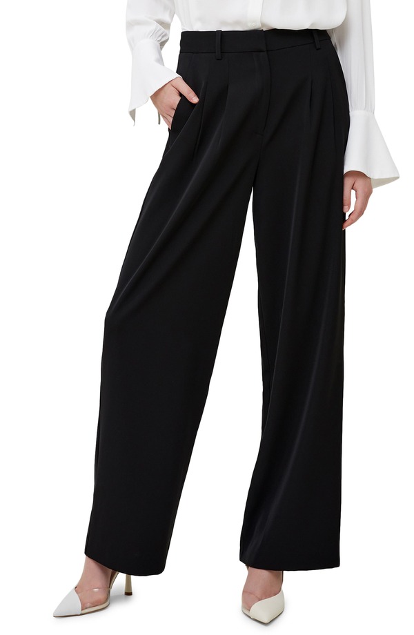 フレンチコネクション レディース ボトムス レギンス ワイドレッグ パンツ French Connection Harrie Wide Leg Suiting Pants 01-Blackout