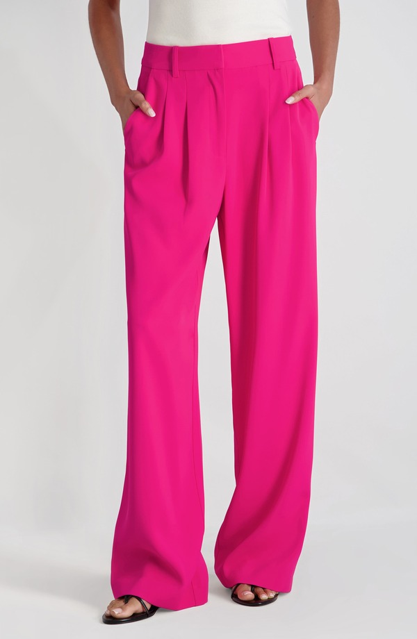フレンチコネクション レディース ボトムス レギンス ワイドレッグ パンツ French Connection Harrie Wide Leg Suiting Pants 80-Electric Pink ピンク