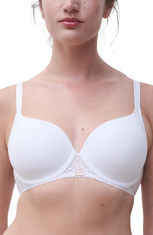 シャンテル レディース トップス Tシャツ Chantelle Lingerie Originsweetheart Underwire T-Shirt Bra White ホワイト 20,636円