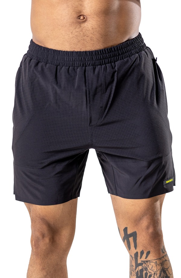 マセオ メンズ ボトムス 二分の一ズボン下・さる股引き 遊撃手ズボン下 Maceoo Perforated Training Shorts Black 黒いこと