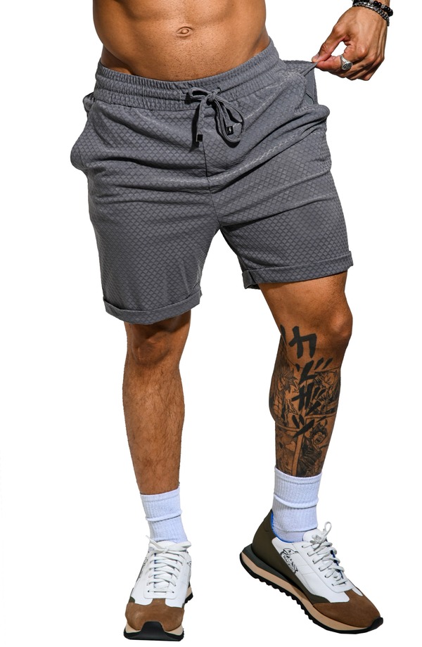 マセオ メンズ ボトムス 二分の一ズボン下・さる股引き 遊撃手ズボン下 綿織物 Maceoo Athgainsboro Cotton Blendrawstring Shorts Grey 薄墨色