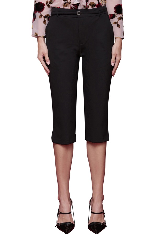 アヴェックレフィーユ レディース ボトムス レギンス ハイウエスト パンツ キャップ Avec Les Filles High Waist Capri Pants Black ブラック
