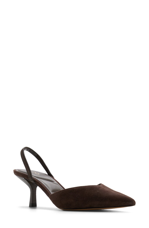 アルド レディース シューズ 踵 ALDOlivia Pointed Toe Slingback Pump Dark Brown 赤銅色