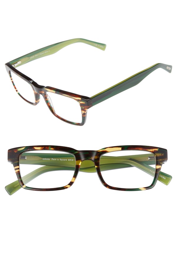 アイブブス レディース アクセサリー サングラス・アイウェア eyebobs Fare N Square 50mm Squareadinglasses Green Tortoise グリーン