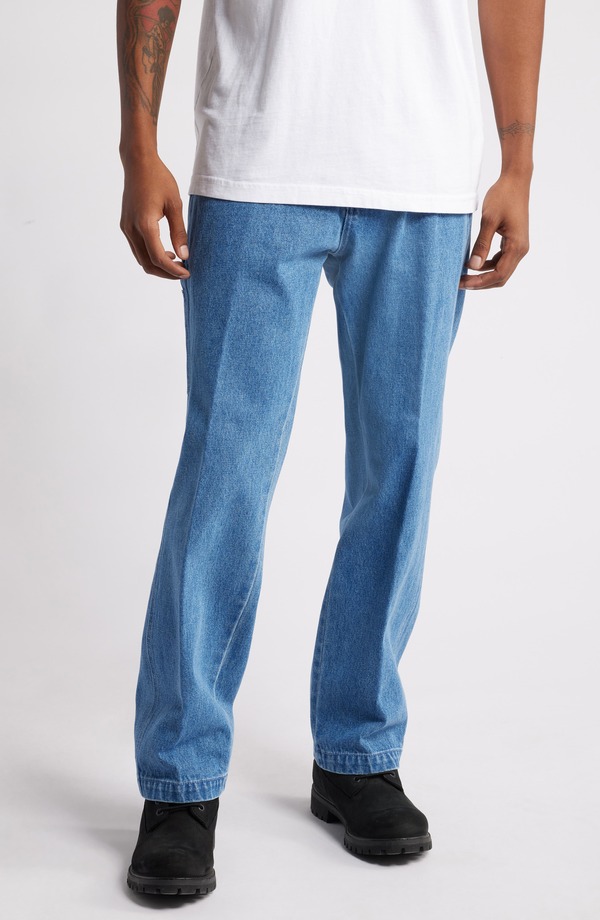 オベイ メンズ ボトムス ジーンズズボン下 デニム Obey Hardwork Carpent Jeans Light Indigo インディゴ