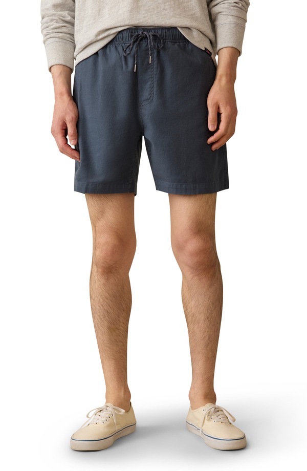 ファレティ メンズ ボトムス 二分の一ズボン下・さる股引き 遊撃手ズボン下 綿織物 Faherty Essential Stretch Cotton Drawstring Shorts Blue Nights 青み