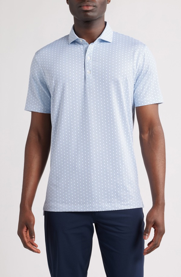 ジョニー オー メンズ トップス シャツ プリント johnnie-O Emillio Geo Print PREP-FORMANCE Golf Polo Lake