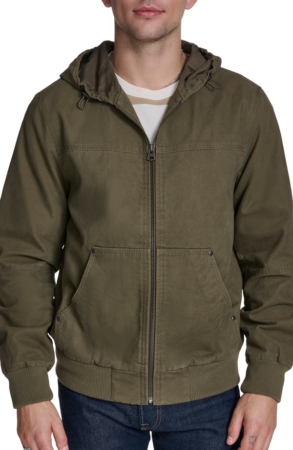 リーヴァイズジーンズ メンズ アウター 上衣・上衣 フーデッドジャケット Levi\u0027s Lightweight Workwear Hooded Jacket Olive Tree オリーブ コート・ジャケット-メンズファッション