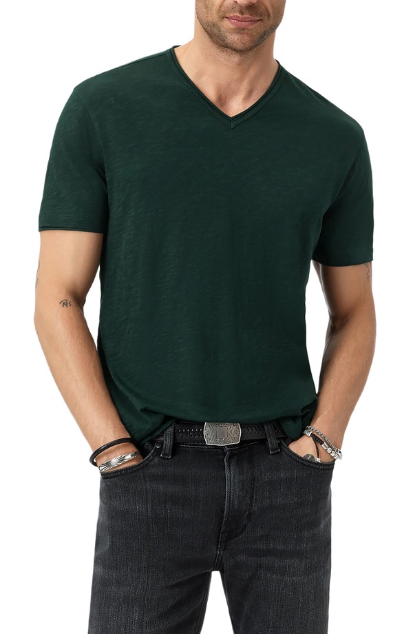 ジョンバルベイトス メンズ トップス Tシャツ コットン John Varvatos Mileslub Organicotton T-Shirt Seaweed