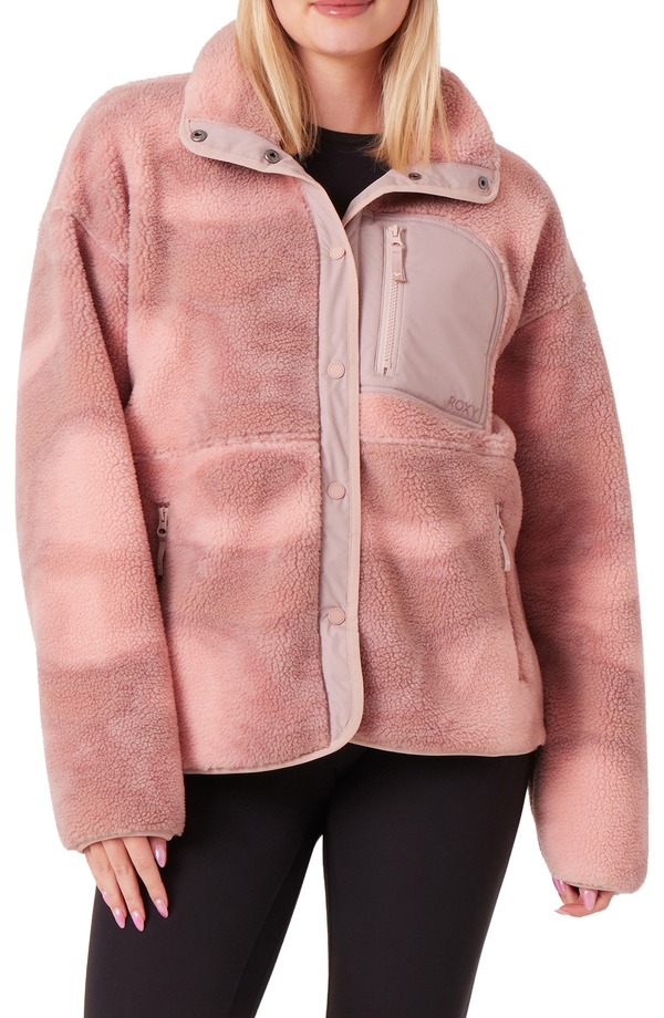 ロキシー レディース アウター ジャケット・ブルゾン フリース Roxy Axel Fleece Jacket Pink Combo ピンク