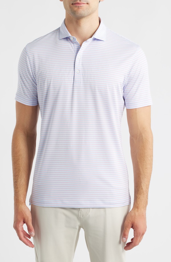 ジョニー オー メンズ トップス シャツ ジャージー johnnie-O Rex Striperformance Jersey Polo Kona ストライプ