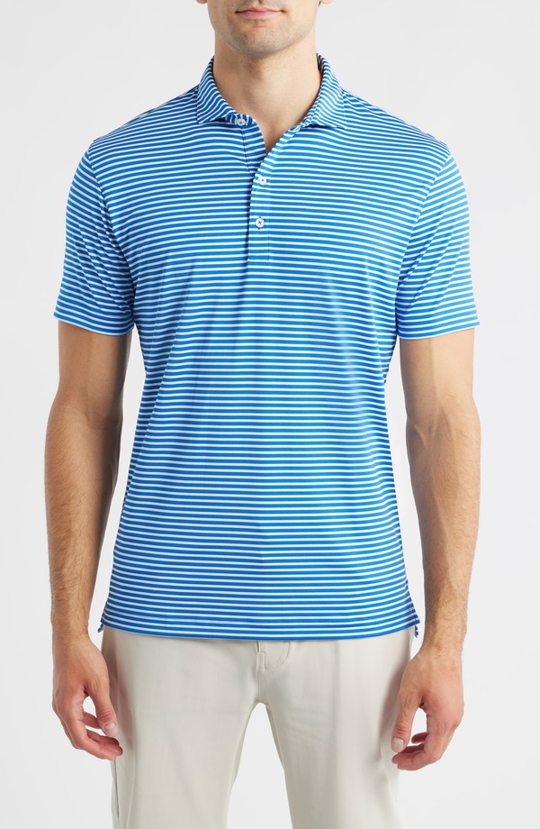 ジョニー オー メンズ トップス シャツ ジャージー johnnie-O Rex Striperformance Jersey Polo Sound Side ストライプ