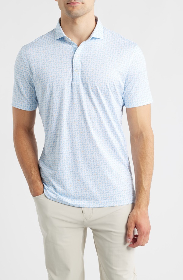 ジョニー オー メンズ トップス シャツ プリント ジャージー johnnie-O Minty Cocktail Print Performance Jersey Polo Maliblu