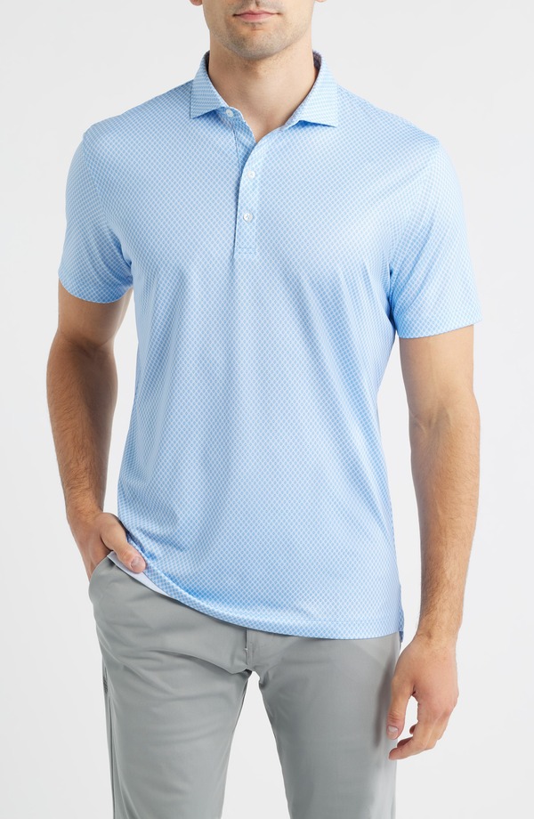 ジョニー オー メンズ トップス シャツ プリント ジャージー johnnie-O Connors Geo Print Performance Jersey Polo Kona
