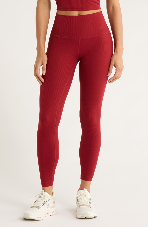 エムピージー レディース ボトムス カジュアルパンツ リブ レギンス MPG Ribbed Leggings Merlot｜ReVida 店