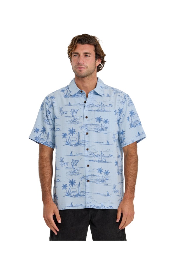 クイックシルバー ウォーター マン メンズ トップス シャツ Quiksilver Waterman Sail Away WM SShort Sleeve Shirt Skyway