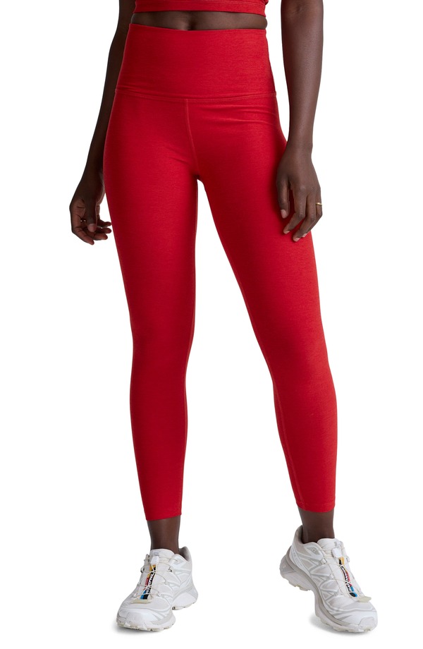 ビヨンドヨガ レディース ボトムス カジュアルパンツ ハイウエスト ミディ レギンス Beyond Yoga Caught in the Midi High Waist Leggings Holly Red Heather ヘザー