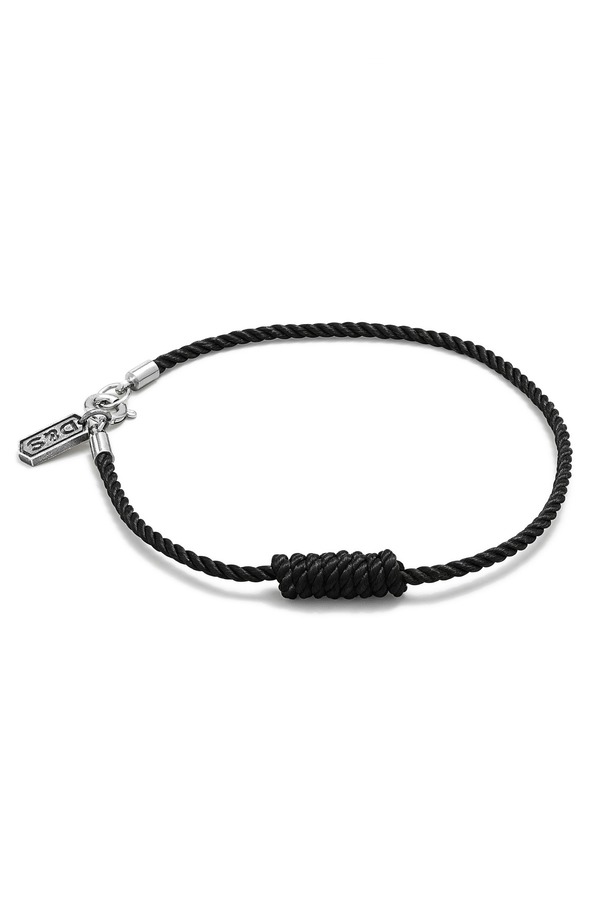 デグスアンドサル レディース アクセサリー ブレスレット・バングル・アンクレット Degs & Sal Knotted Rope Bracelet Black ブラック｜ReVida 店