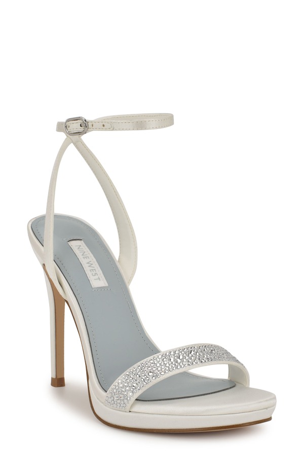 ナインウェスト レディース シューズ 踵 サンダル アンクル Nine West Loolankle Strap Sandal Off White 象牙色