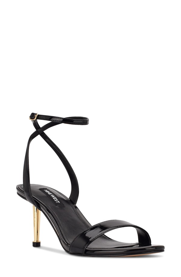 ナインウェスト レディース シューズ 踵 サンダル Nine West Anny Sandal Black Patent 黒いこと