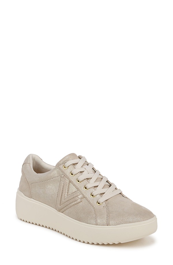 バイオニック レディース シューズ スニーカー プラットフォーム Vionic Kearny Platform Sneaker Gold Met Leather ゴールド