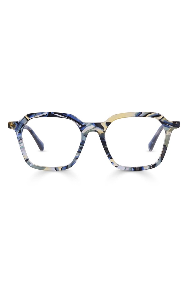 アイブブス レディース アクセサリー サングラス・アイウェア eyebobs Four Square 51mm Squareadinglasses Blue Pattern Layer ブルー