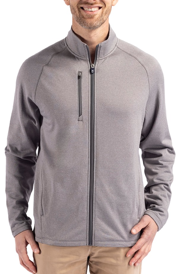 カッターアンドバック メンズ アウター パーカー・スウェット フリース ジャケット Cutter & Buck Peshastin Fleece Full Zip Jacket Elemental Grey Heather グレー