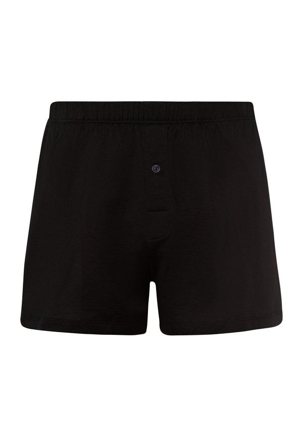ハンロ メンズ アンダーウェア ボクサーパンツ コットン Hanro Cotton Sporty Button Fly Cotton Boxer Black ブラック
