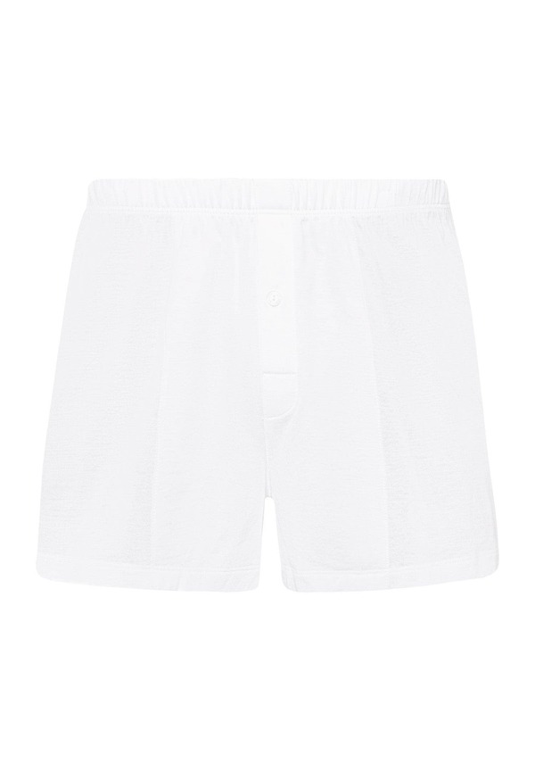 ハンロ メンズ アンダーウェア ボクサーパンツ コットン Hanro Cotton Sporty Button Fly Cotton Boxer White ホワイト