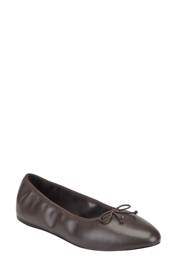 マーク・フィッシャー レディース シューズ パンプス Marc Fisher LTD Amellie Ballet Flat Dark Brown ブラウン|ReVida 店