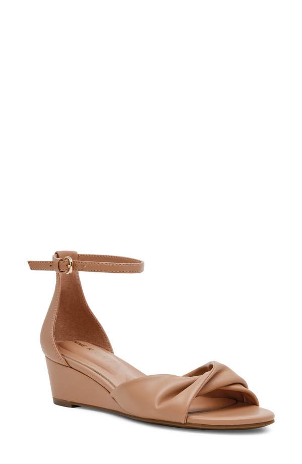 アンクライン レディース シューズ 踵 サンダル アンクル Anne Klein Whitby Ankle Strap Slide Sandal Tan タン