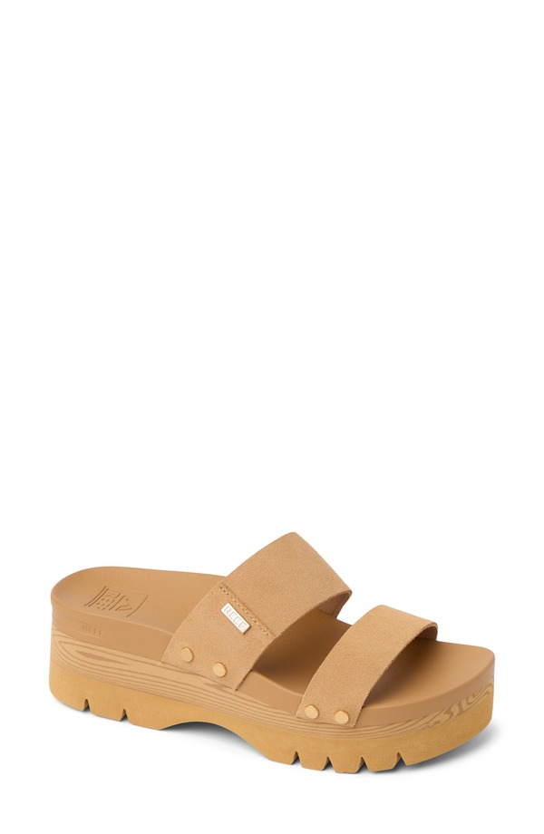 リーフ レディース シューズ サンダル プラットフォーム Reef Vista Higher Cleo Platform Sandal Tan Suede タン