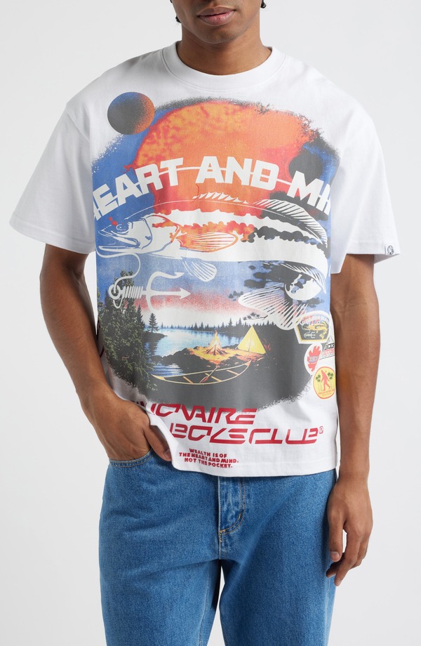 ビリオネアボーイズクラブ メンズ トップス Tシャツ コットン グラフィック Billionaire Boys Club Hook Cotton Graphic T-Shirt White ホワイト