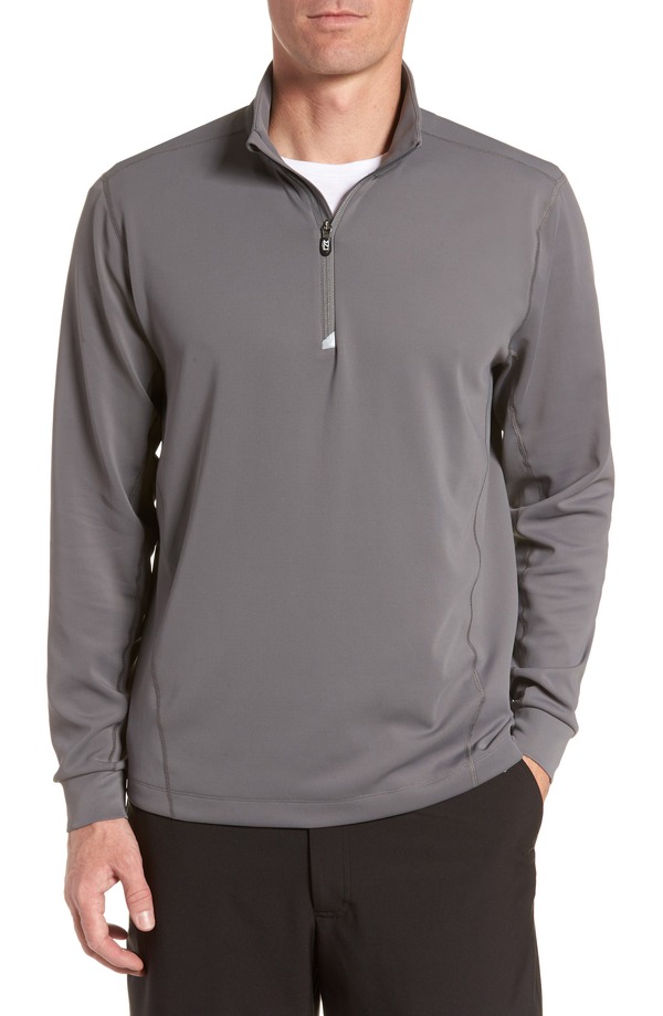 カッターアンドバック メンズ アウター パーカー・スウェット ハーフジップ Cutter & Buck Traverse Stretch Quarter Zipullover Elemental Grey グレー|ReVida 店